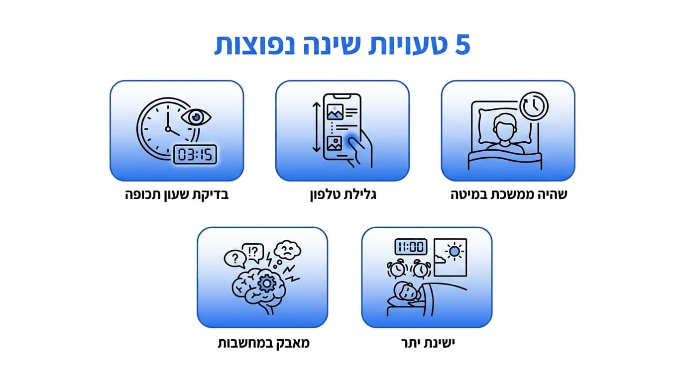 חמש טעויות נפוצות שמחזקות את מעגל המחשבות הליליות