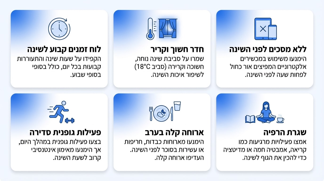 היגיינת שינה משופרת – צעדים פרקטיים לאימוץ מיידי