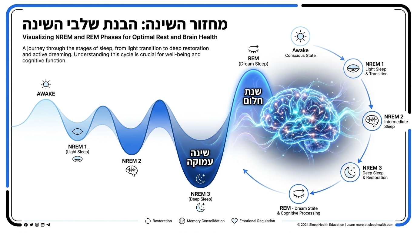 שלבי השינה ושנת REM ועיבוד רגשי עמוק