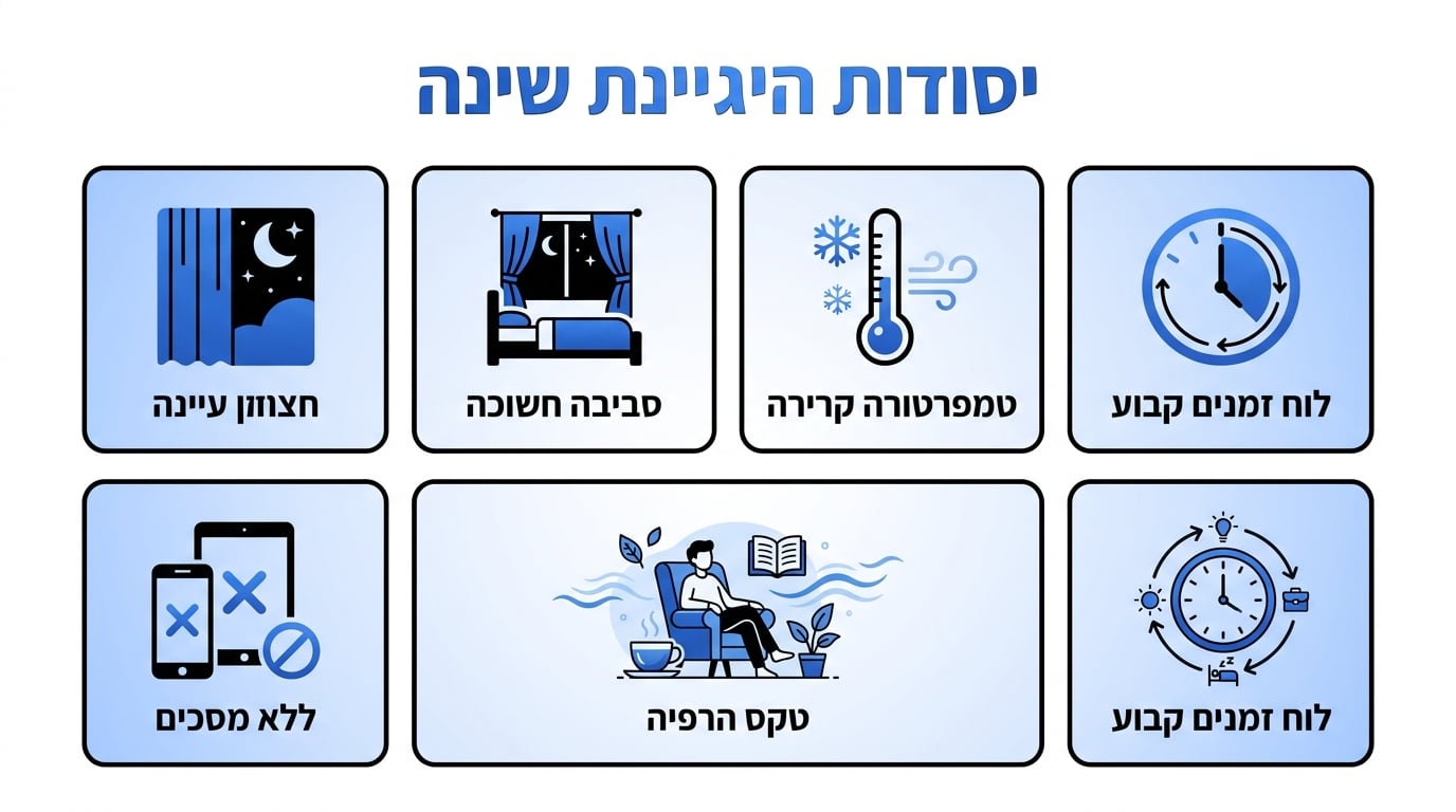 היגיינת שינה - הרגלים לשיפור איכות השינה ולהפחתת לחץ