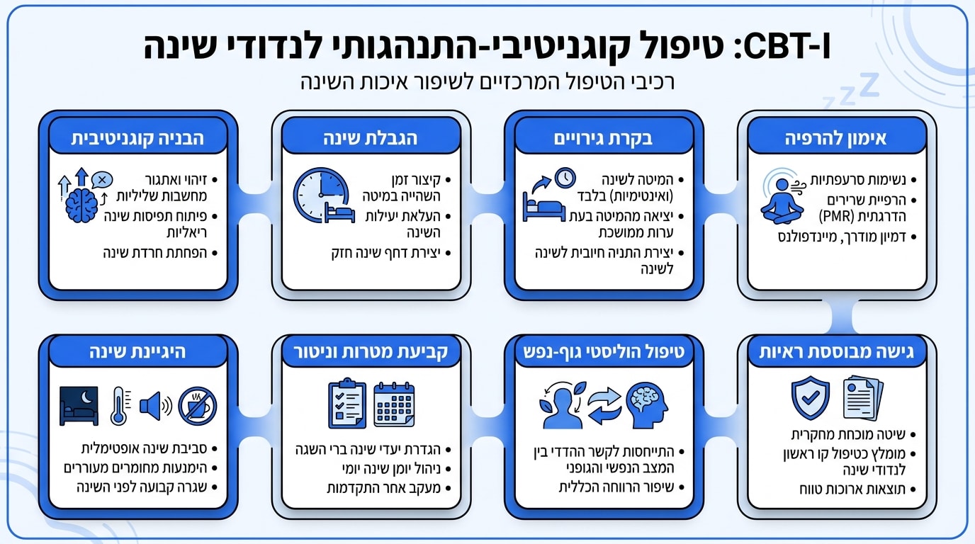 טיפול קוגניטיבי התנהגותי לנדודי שינה CBT-I – מרכיבים ותהליך